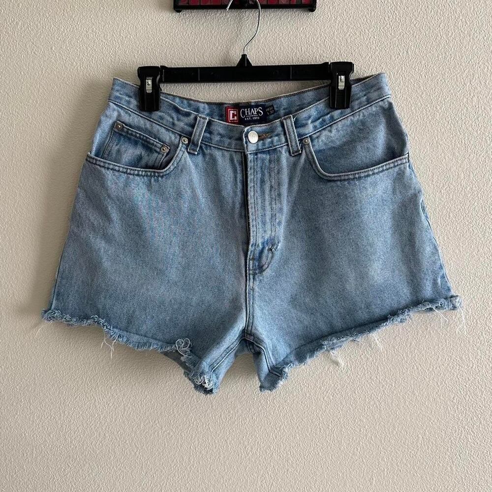 Chaps medium wash denim jean shorts